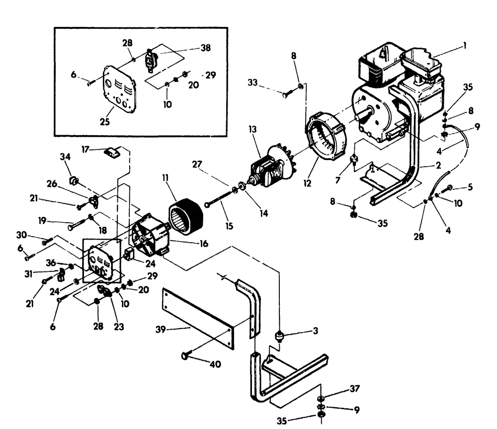 Generator Diagram and Parts List for 9443-0-HD3000  Briggs and Stratton Generator
